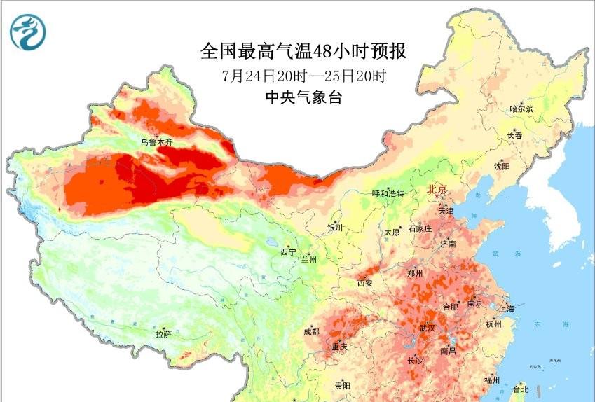 本轮强降雨中心已定，明日7月25号天气预报，暴雨大暴雨分布如下  第3张
