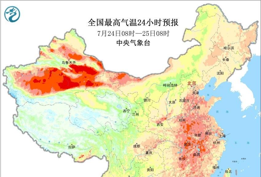 本轮降雨形势已转变，南方降雨减少北方增多，高温过程将达到顶点  第2张