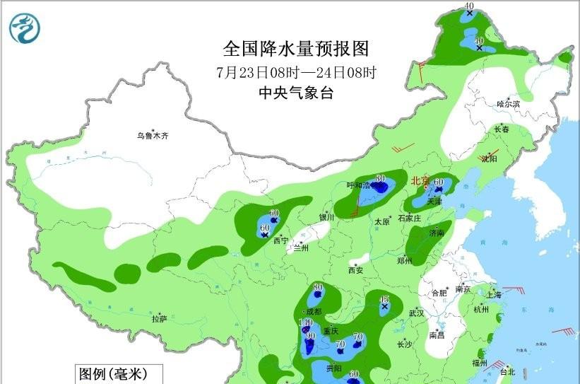 本轮降雨形势已转变，南方降雨减少北方增多，高温过程将达到顶点  第4张