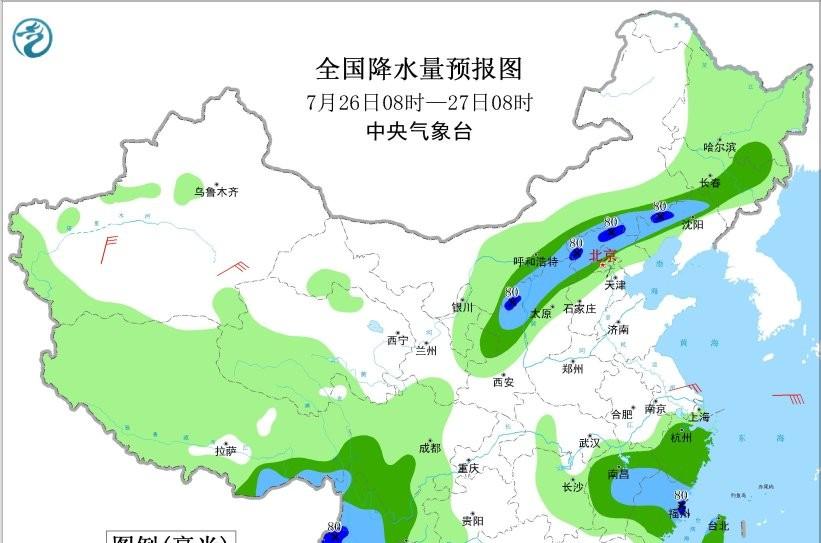 本轮降雨形势已转变，南方降雨减少北方增多，高温过程将达到顶点  第8张