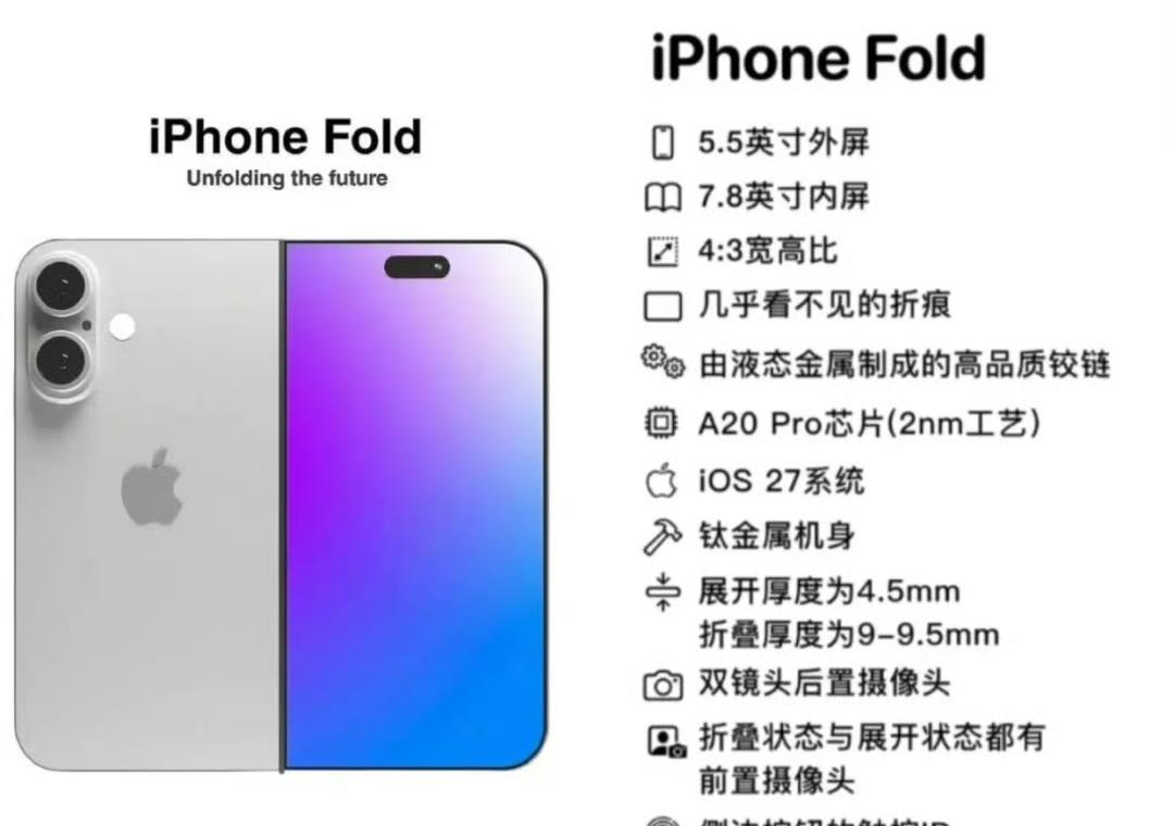 值得等待！iPhone首款折叠屏提前曝光，科技感十足  第2张