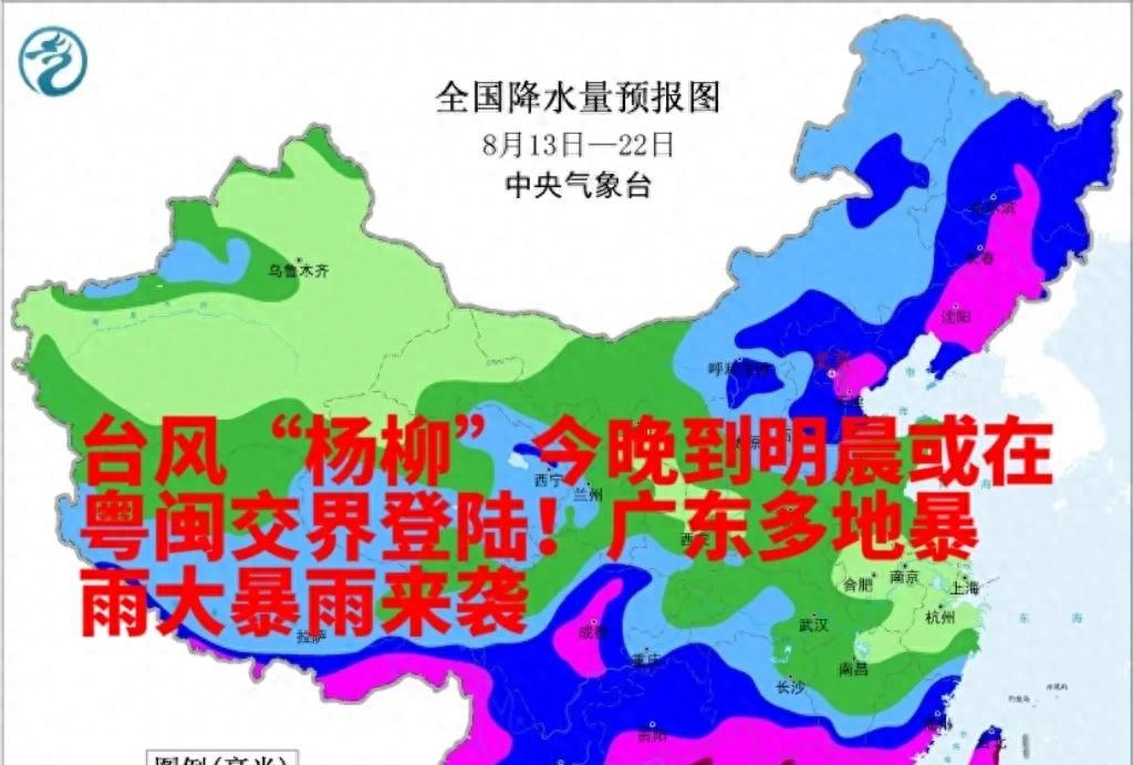 台风“杨柳”今晚到明晨在粤闽交界登陆,广东多地暴雨大暴雨来袭  第1张