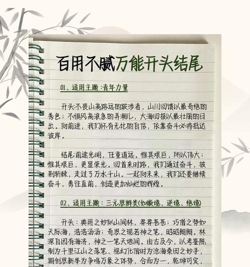 如何写好作文的开头和结尾（掌握有效写作技巧）  第1张