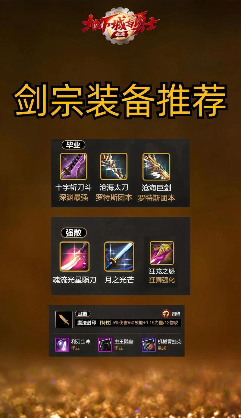 dnf剑宗武器选择指南（以攻速为主的武器更适合剑宗）  第3张