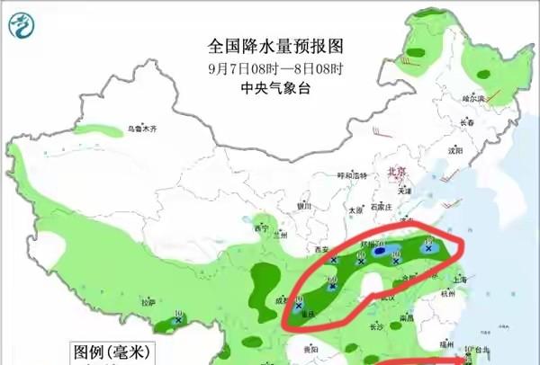 新台风已生成，新一轮强降雨凶猛来袭，明天8号大雨暴雨分布如下  第7张