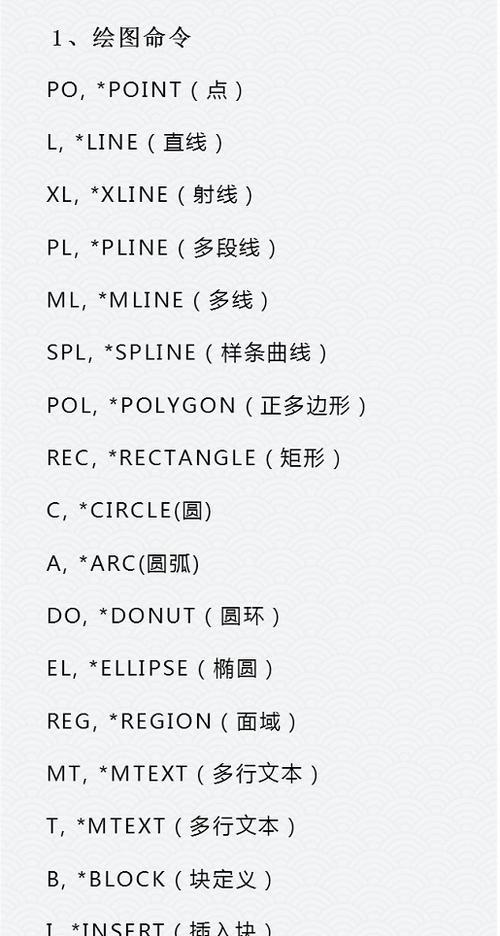 CAD快捷键大全分享（让你的绘图更高效）  第3张
